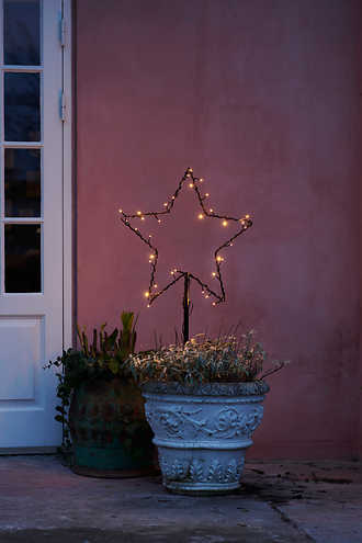 Sirius TopLine System Leuchtstern Gartenstecker 40 LED warmweiß 60 x
